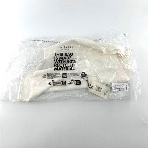 Ted Baker Ivory Square Neck Sleeveless Knit Top Size US 8 - Picture 4 of 9